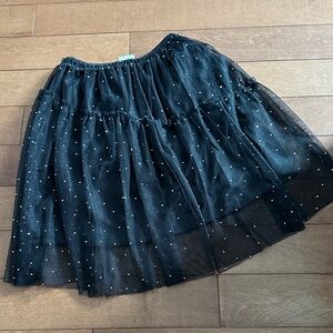 Zara Black Tulle Skirt with Sparkling Accents